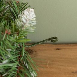 Samuel Alexander 90cm Snow King Fir Christmas Swag Garland with Pine Cones & Snow Tips in Green - thumbnail 7