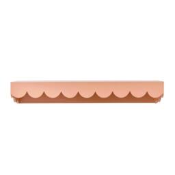 Melody Maison Large Peach Scalloped Wall Storage Shelf - 61cm in Pale Pink - thumbnail 1