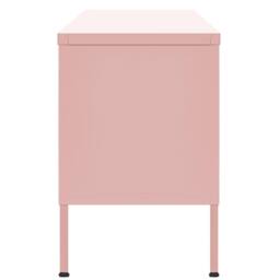 Berkfield Home TV Cabinet Pink 105x35x50 cm Steel - Size: 105 x 35 x 50 cm - thumbnail 4