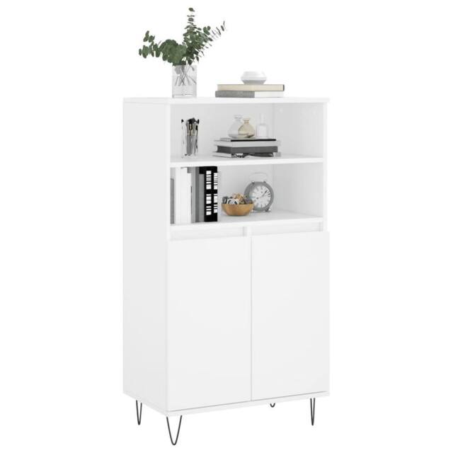 Berkfield Home Highboard White 60x36x110 cm Engineered Wood - Size: 60 x 36 x 110 cm - image 1