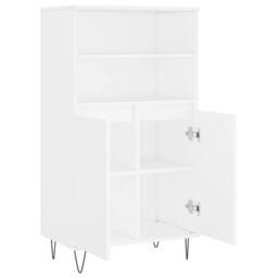 Berkfield Home Highboard White 60x36x110 cm Engineered Wood - Size: 60 x 36 x 110 cm - thumbnail 5