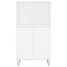 Berkfield Home Highboard White 60x36x110 cm Engineered Wood - Size: 60 x 36 x 110 cm - thumbnail 6