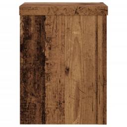 Berkfield Home Plant Stands 2 pcs Old Wood 15x15x20 cm Engineered Wood in Brown - Size: 15 x 15 x 20 cm - thumbnail 6