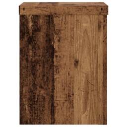 Berkfield Home Plant Stands 2 pcs Old Wood 15x15x20 cm Engineered Wood in Brown - Size: 15 x 15 x 20 cm - thumbnail 5