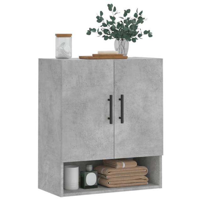 Berkfield Home Wall Cabinet Concrete Grey 60x31x70 cm Engineered Wood - Size: 60 x 31 x 70 cm - image 1