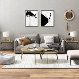 Berkfield Home Side Tables 2 pcs Sonoma Oak 40x40x35 cm Engineered Wood in Brown - Size: 40 x 40 x 35 cm - thumbnail 1