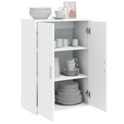 Berkfield Home Sideboard White 60x31x84 cm Engineered Wood - Size: 60 x 31 x 84 cm - thumbnail 4
