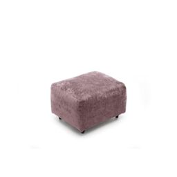 Abakus Direct Harriet Crushed Chenille Footstool in Pink - thumbnail 5