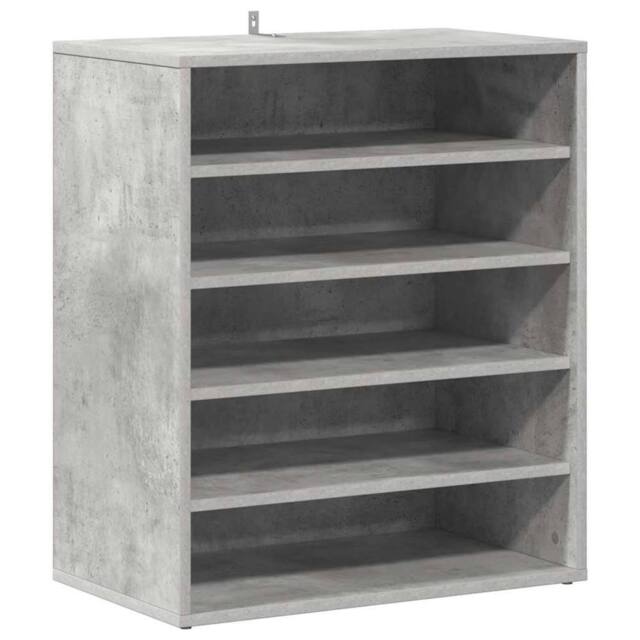 Berkfield Home Shoe Cabinet Concrete Grey 60x35x70 cm Engineered Wood - Size: 60 x 35 x 70 cm - image 1