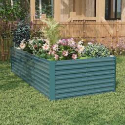 NESTLUNE Green Galvanised Steel Raised Garden Bed Outdoor in Teal - Size: 1.25kg - thumbnail 3