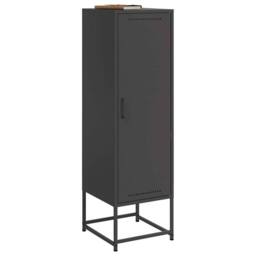 Berkfield Home Highboard Black 36x39x123 cm Steel - Size: 36 x 39 x 123 cm - thumbnail 4