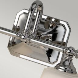 Netlighting Concord 2 Light Bathroom Over Mirror Light Polished Chrome IP44 G9 in Grey - thumbnail 2