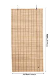 Living and Home 180cm H Natural Roll-Up Bamboo Blinds for Windows in Brown - Size: 90 cm - thumbnail 8