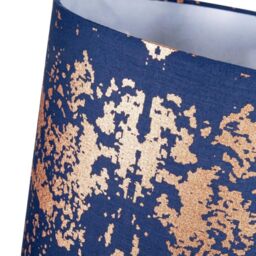 Happy Homewares Cotton Fabric Lamp Shade with Delicate Foil Decor for Table or Ceiling in Midnight - Size: 12 inches - thumbnail 3