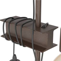 Loops 2 PACK Stylish Design Antique Brown & Black Floor Lamp - Indoor Use - thumbnail 4