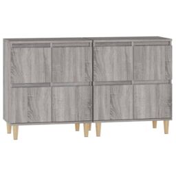 Berkfield Home Sideboards 2 pcs Grey Sonoma 60x35x70 cm Engineered Wood - Size: 60 x 35 x 70 cm - thumbnail 6
