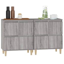 Berkfield Home Sideboards 2 pcs Grey Sonoma 60x35x70 cm Engineered Wood - Size: 60 x 35 x 70 cm - thumbnail 4