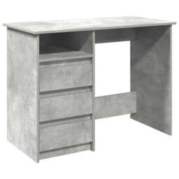 Berkfield Home Decorative Desk Concrete Grey 102x50x75 cm Engineered Wood - Size: 102 x 50 x 75 cm - thumbnail 3