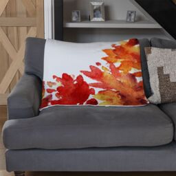 Benjamin Tate Design Circled Autumn Leaves Blanket in Natural - Size: 120 cm x 150 cm - thumbnail 2