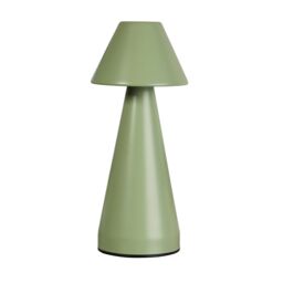 Lighting Collection Rechargeable Sage Cone Table Lamp in Light Green - thumbnail 3