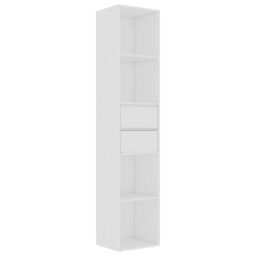 Berkfield Home Book Cabinet White 36x30x171 cm Engineered Wood - Size: 36 x 30 x 171 cm - thumbnail 2