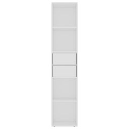Berkfield Home Book Cabinet White 36x30x171 cm Engineered Wood - Size: 36 x 30 x 171 cm - thumbnail 4