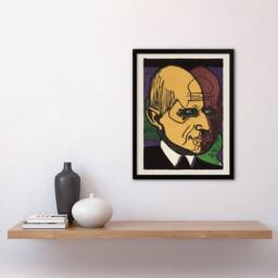 Artery8 Head of Dr Bauer Colourful Portrait Kirchner Framed Wall Art Print - Size: A4 - thumbnail 4