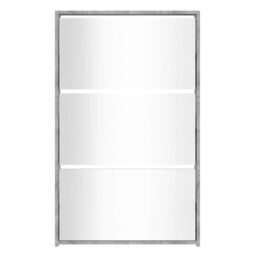 Berkfield Home Shoe Cabinet with Mirror 3-Layer Grey Sonoma 63x17x102.5 cm - thumbnail 4