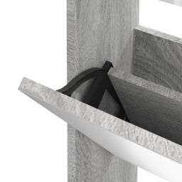 Berkfield Home Shoe Cabinet with Mirror 3-Layer Grey Sonoma 63x17x102.5 cm - thumbnail 6