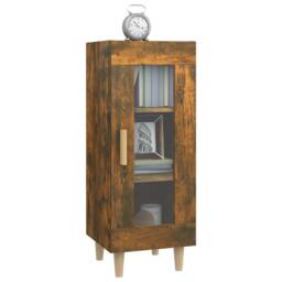 Berkfield Home Sideboard Smoked Oak 34.5x34x90 cm Engineered Wood in Brown - thumbnail 4