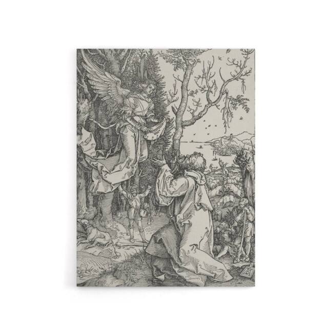"Artery8 Joachim & the Angel Albrecht Durer Canvas Wall Art Print in White - Size: W12"" x H16""" - image 1