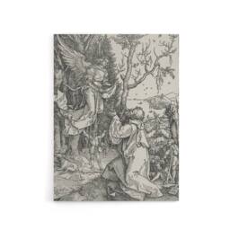 "Artery8 Joachim & the Angel Albrecht Durer Canvas Wall Art Print in White - Size: W12"" x H16""" - thumbnail 1