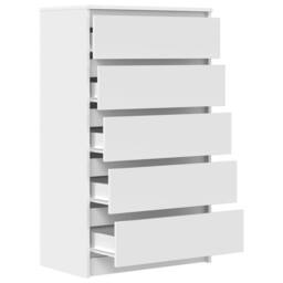Berkfield Home Elegant Drawer Cabinet White 60x36x103 cm Engineered Wood - Size: 60 x 36 x 103 cm - thumbnail 7