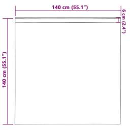 Berkfield Home Modern Curtains with Curtains 2 pcs Pale grey 140 x 140 cm Polyester in Light Grey - thumbnail 9