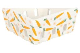 KDMD Carrot Patch Ceramic Berry Basket in White - thumbnail 2