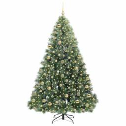 Berkfield Home Artificial Christmas Tree with 300 LEDs Green 180 cm PE & PVC - thumbnail 3