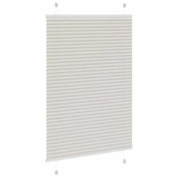 Berkfield Home Pleated Blind Light Grey 95x150 cm Fabric Width 94.4 cm Polyester - thumbnail 4
