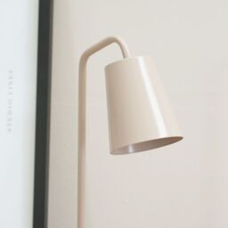ValueLights Bibi Arched Stem Metal Classic Table Lamp with LED Bulb in Nude - thumbnail 3