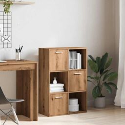 Berkfield Home Bookshelf Artisan Oak 60.5x30x90 cm Engineered Wood in Brown - thumbnail 3