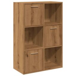 Berkfield Home Bookshelf Artisan Oak 60.5x30x90 cm Engineered Wood in Brown - thumbnail 2