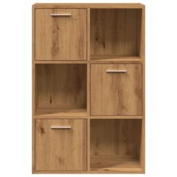 Berkfield Home Bookshelf Artisan Oak 60.5x30x90 cm Engineered Wood in Brown - thumbnail 5