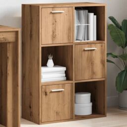 Berkfield Home Bookshelf Artisan Oak 60.5x30x90 cm Engineered Wood in Brown - thumbnail 4