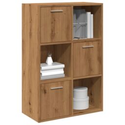 Berkfield Home Bookshelf Artisan Oak 60.5x30x90 cm Engineered Wood in Brown - thumbnail 1