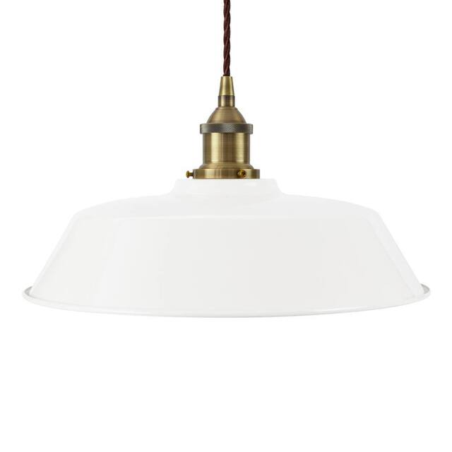 SE Home White Chancery Pendant Light - Antique Brass - Brown Twisted - image 1
