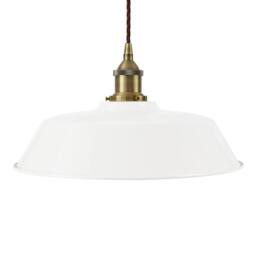 SE Home White Chancery Pendant Light - Antique Brass - Brown Twisted
