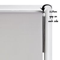 Furnished Duck Egg Blue Blackout Roller Blind with Triple Diamond Eyelets & Metal Fittings - Size: 60 cm width x 165 cm drop - thumbnail 5