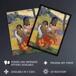 Artery8 When Will You Marry Tahiti Women Paul Gauguin Framed Wall Art Print - Size: A4 - thumbnail 2