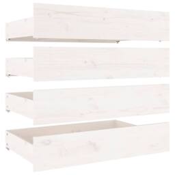 Berkfield Home Beautiful Bed Frame with Drawers White 150x200 cm King Size - thumbnail 7