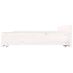 Berkfield Home Beautiful Bed Frame with Drawers White 150x200 cm King Size - thumbnail 9