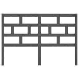 Berkfield Home Bed Headboard Grey 166x4x100 cm Solid Wood Pine - Size: 166 x 4 x 100 cm - thumbnail 4